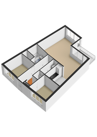 Floorplan - Marie Heinekenplein 308, 1072 MK Amsterdam
